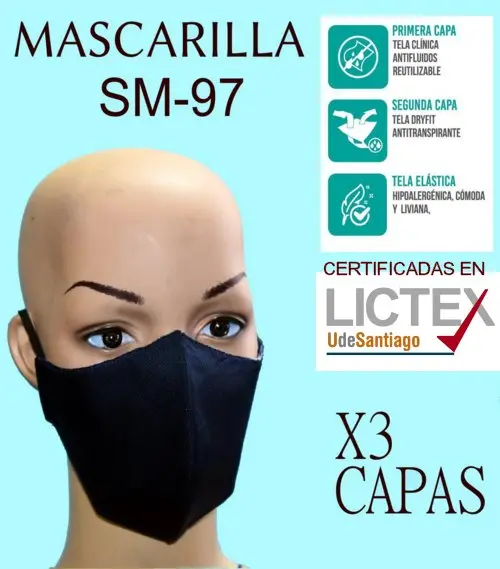 MASCARILLAS SM-97 TRES CAPAS